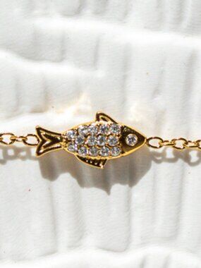 Fish Ocean Charm Bracelet Anchor Fish Palm Tree Gold Waterproof Gold Bracelet